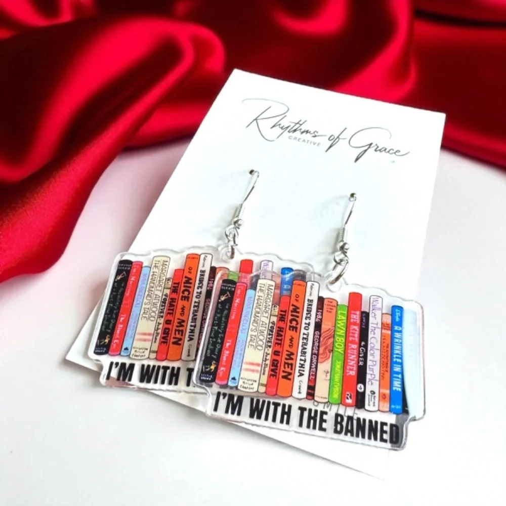 Banned Books Earrings: 